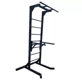 Турник, брусья и пресс, отдельностоящая шведская стенка Черная (60х60 мм)