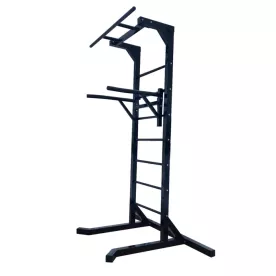 Турник, брусья и пресс, отдельностоящая шведская стенка Черная (50х50 мм)