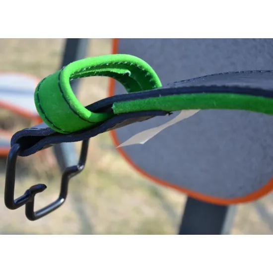 Пояс для важкої атлетики MadMax MFB-302 Quick Release Belt  шкіряний Black/Green M
