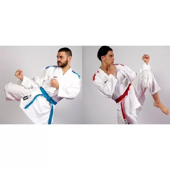 Комплект кимоно (2 куртки и 1 штаны) SMAI Pro Fighter Kumite WKF Approved-130