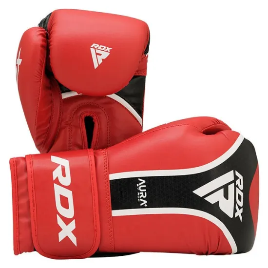 Боксерские перчатки RDX AURA PLUS T-17 Red/Black 10 унций