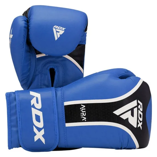 Боксерські рукавиці RDX AURA PLUS T-17 Blue/Black 10 унцій