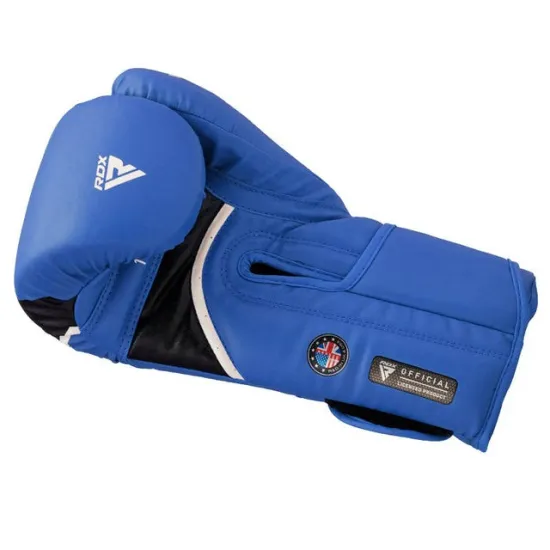 Боксерські рукавиці RDX AURA PLUS T-17 Blue/Black 10 унцій