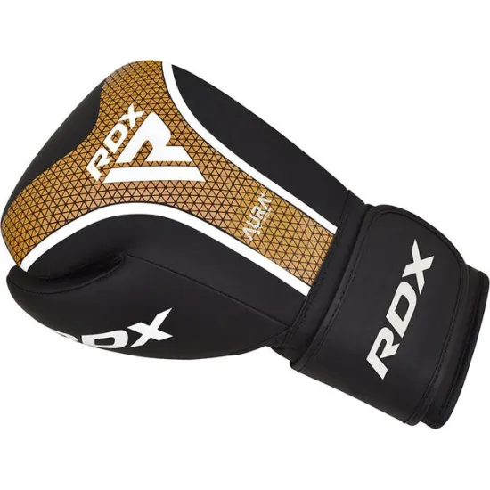 Боксерські рукавиці RDX AURA PLUS T-17 Black Golden 10 унцій 