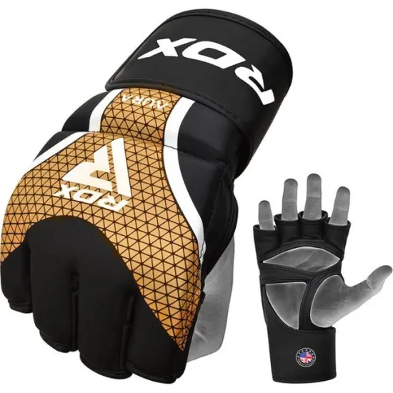 Рукавиці для ММА RDX AURA PLUS T-17 Black Golden S