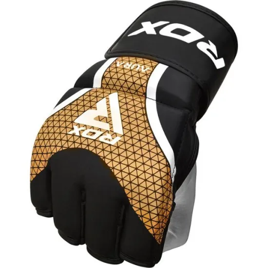 Рукавиці для ММА RDX AURA PLUS T-17 Black Golden S