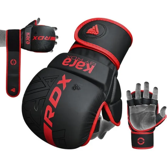 Перчатки ММА RDX F6 KARA Matte Red Plus S/M