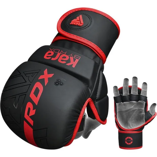Перчатки ММА RDX F6 KARA Matte Red Plus S/M