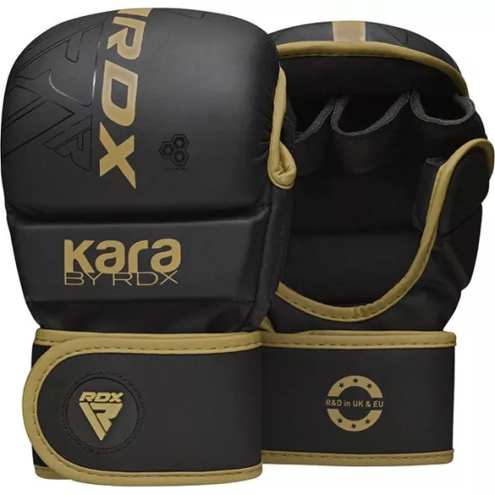 Перчатки ММА RDX F6 KARA Matte Golden Plus S/M
