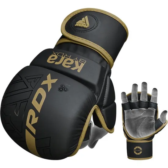 Перчатки ММА RDX F6 KARA Matte Golden Plus S/M
