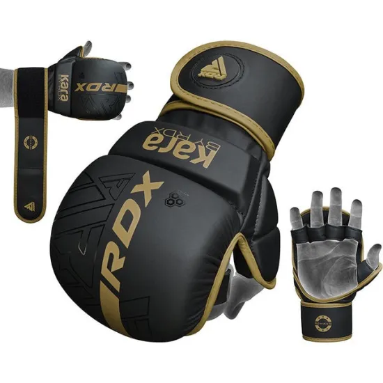 Перчатки ММА RDX F6 KARA Matte Golden Plus S/M
