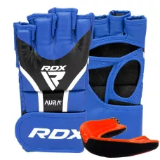 Рукавиці для ММА RDX AURA PLUS T-17 Blue/Black S