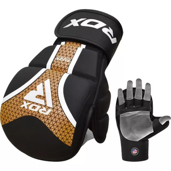 Рукавиці для ММА RDX SHOOTER AURA PLUS T-17 Black Golden S