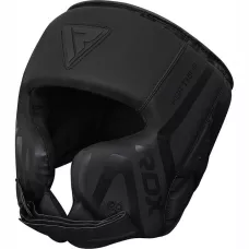 Боксерский шлем RDX T15 Noir Cheek Protector Matte Black XL