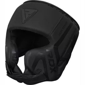 Боксерский шлем RDX T15 Noir Cheek Protector Matte Black M