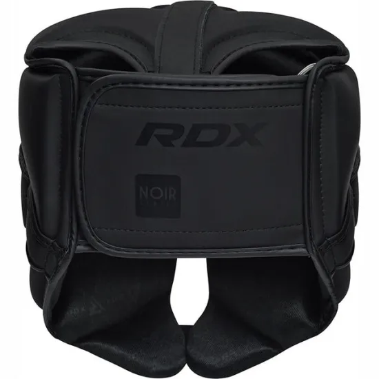 Боксерский шлем RDX T15 Noir Cheek Protector Matte Black M