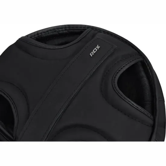 Боксерский шлем RDX T15 Noir Cheek Protector Matte Black M