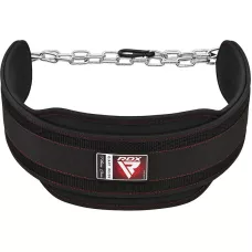 Пояс для обтяжень з ланцюгом RDX T7 Pro Dipping Belt 2 Layer  неопреновий Black
