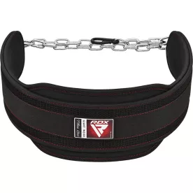Пояс для отягощений с цепью RDX T7 Dipping Belt 2 Layer неопреновый Black