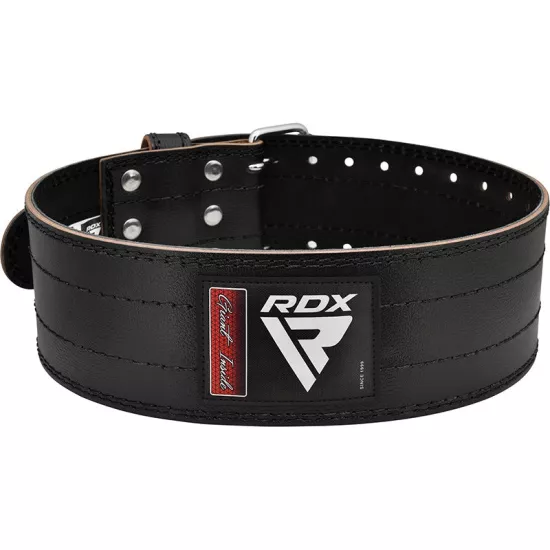Пояс для пауэрлифтинга RDX кожаный RD1 Black S