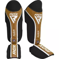 Защита голени и стопы RDX SHIN INSTEP AURA PLUS T-17 Black Golden M