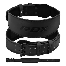 Пояс для важкої атлетики RDX 4 шкіряний Full Black S