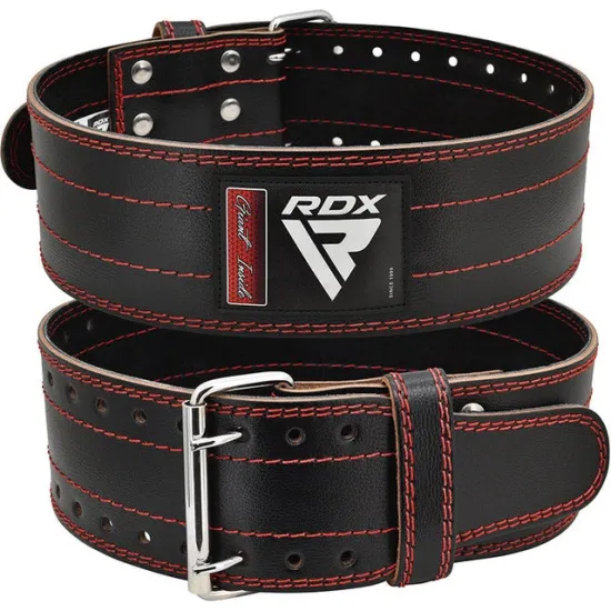 Пояс для пауэрлифтинга RDX RD1 кожаный Red M