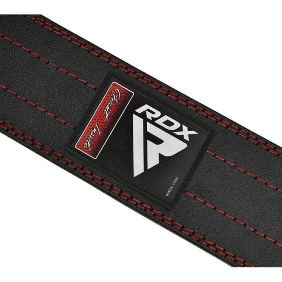 Пояс для пауэрлифтинга RDX RD1 кожаный Red M