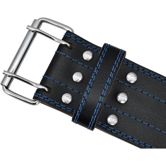 Пояс для пауэрлифтинга RDX кожаный RD1 Blue M