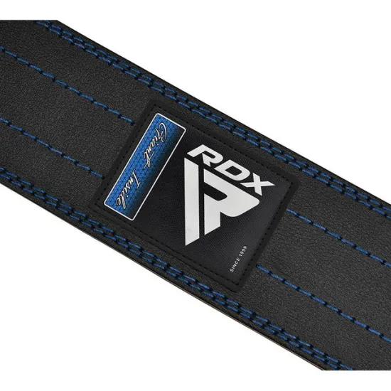 Пояс для пауэрлифтинга RDX кожаный RD1 Blue M