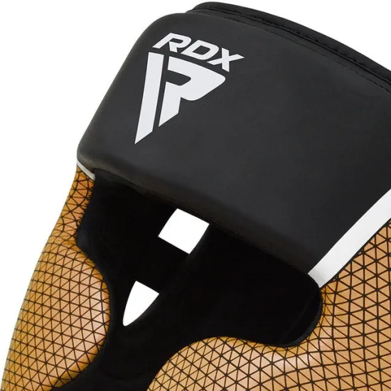 Боксерський шолом RDX AURA PLUS T-17 Black Golden S