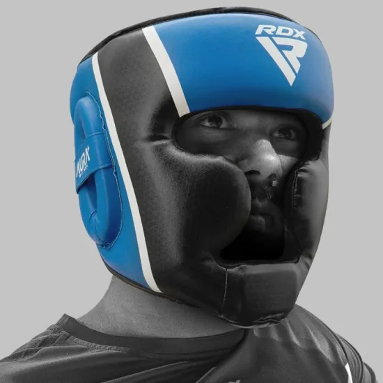 Боксерский шлем RDX AURA PLUS T-17 Blue/Black S