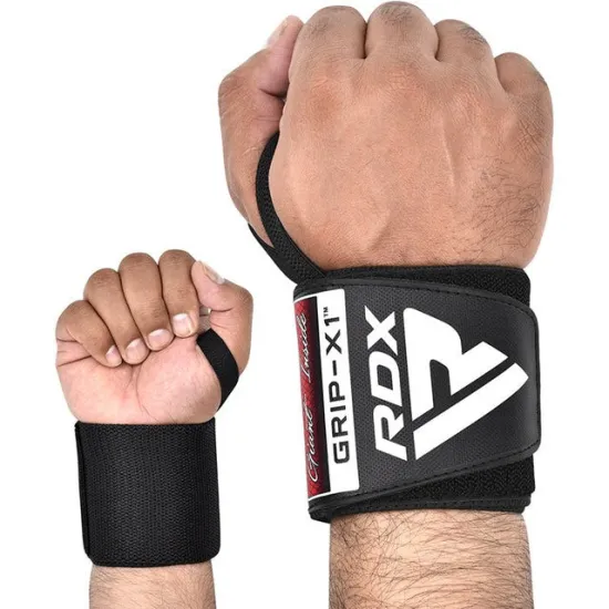 Кистовые бинты RDX W3 Gym Wrist Wraps Full Black