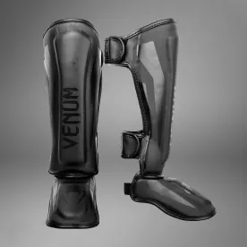 Детская защита ног Venum Elite Shin Guards Kids Matte Black-S