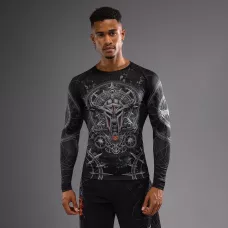 Рашгард Venum Gladiator 5.0 Men's Long Sleeve Black/Silver-2XL