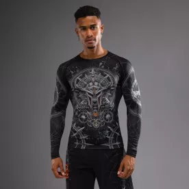 Рашгард Venum Gladiator 5.0 Men's Long Sleeve Black/Silver-S