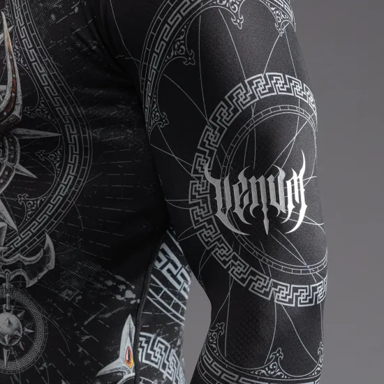 Рашгард Venum Gladiator 5.0 Men's Long Sleeve Black/Silver-S