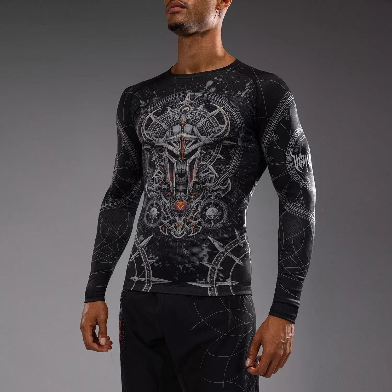 Рашгард Venum Gladiator 5.0 Men's Long Sleeve Black/Silver-S