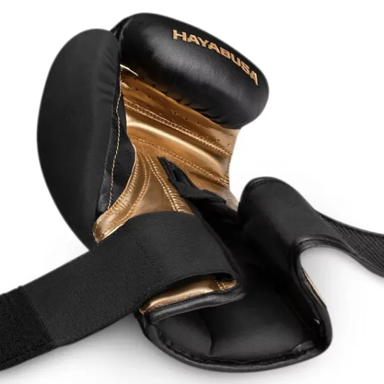 Перчатки боксерские Hayabusa T3 Boxing Gloves Black/Gold-12