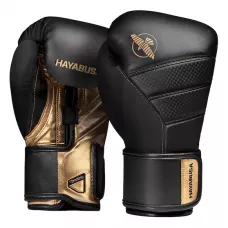 Перчатки боксерские Hayabusa T3 Boxing Gloves Black/Gold-14