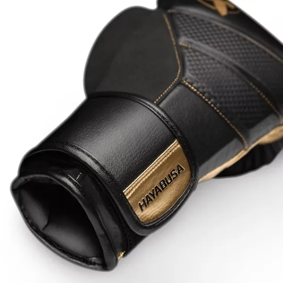 Перчатки боксерские Hayabusa T3 Boxing Gloves Black/Gold-12