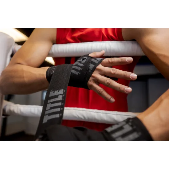 Бинты боксерские TITLE Power-Flex Elite 4,57м-черный