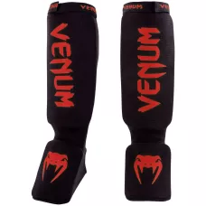 Защита для ног Venum Kontact Shin and Instep Guards-черно-красный