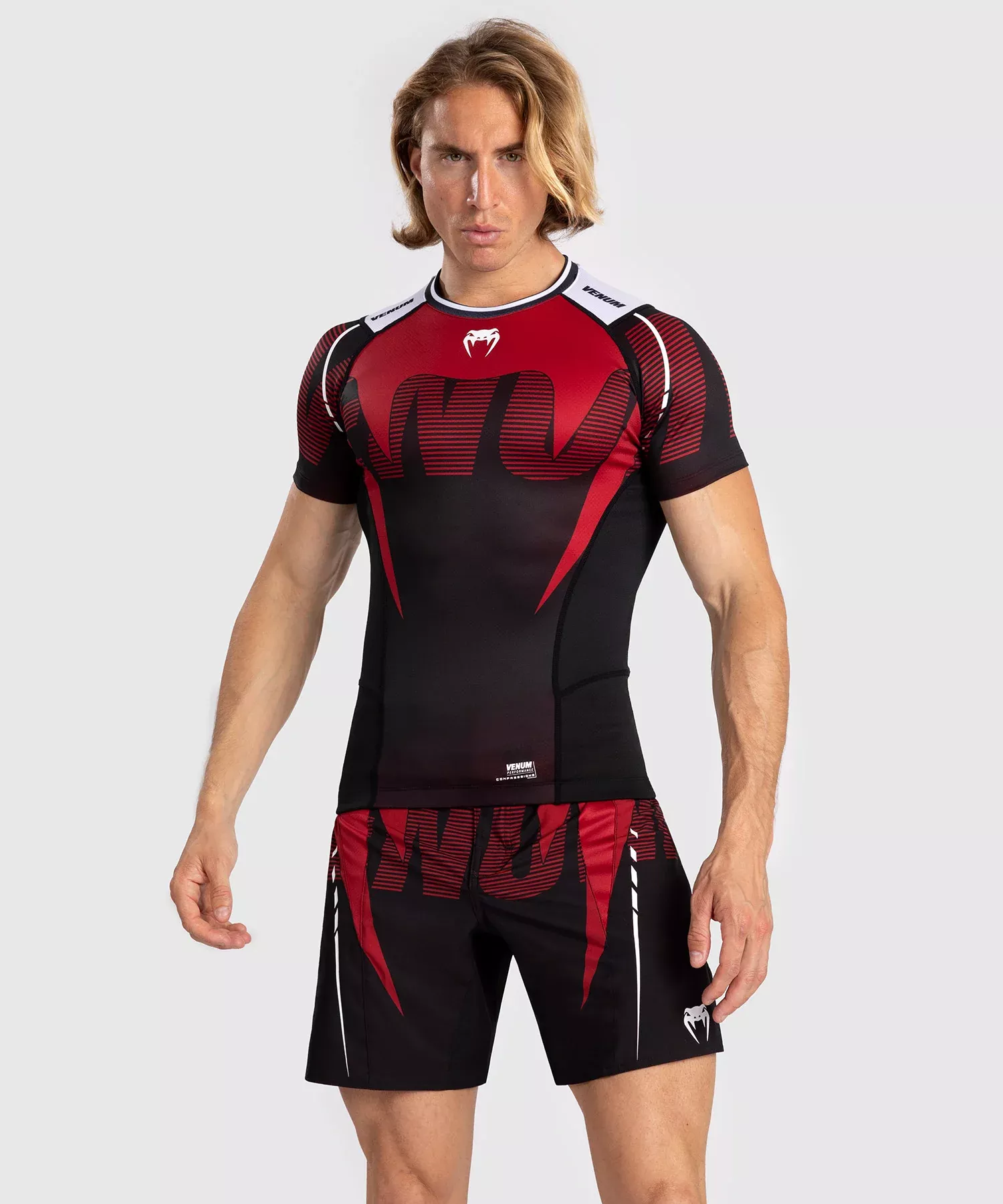 Рашгард Venum Adrenaline Men's Short Sleeve Rashguard Red-S