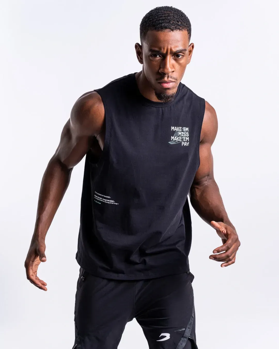 Майка Boxraw Make 'Em Miss Muscle Черная-S