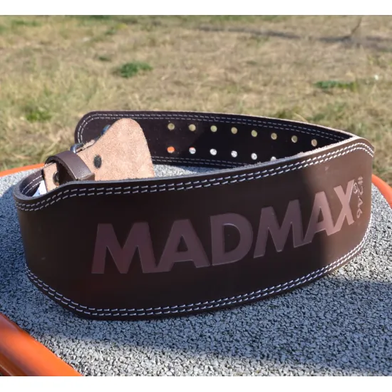 Пояс для тяжелой атлетики MadMax MFB-246 Full leather кожаный Chocolate brown S