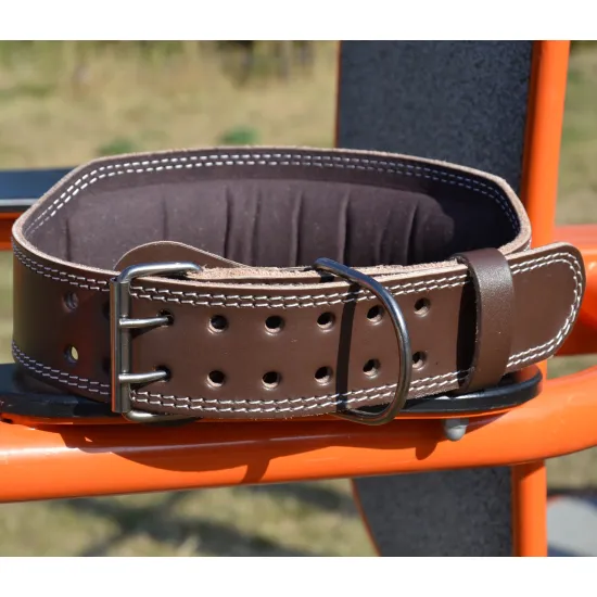 Пояс для тяжелой атлетики MadMax MFB-246 Full leather кожаный Chocolate brown S