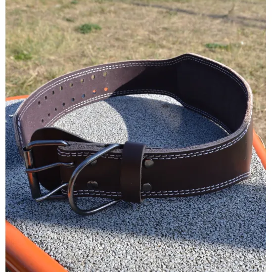 Пояс для тяжелой атлетики MadMax MFB-246 Full leather кожаный Chocolate brown S