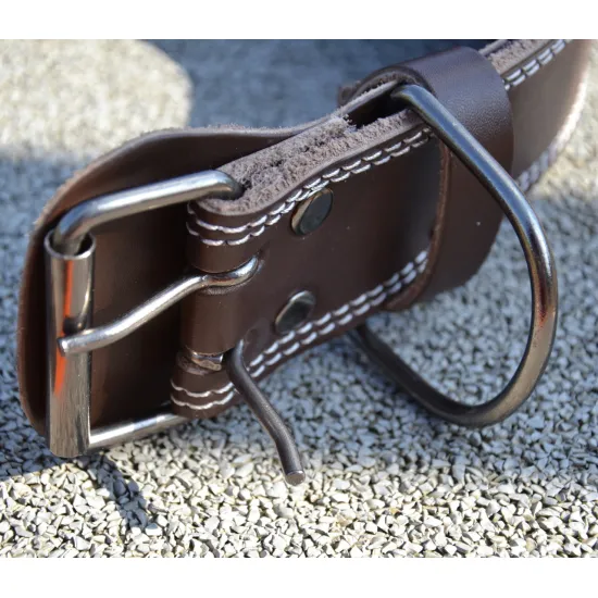 Пояс для тяжелой атлетики MadMax MFB-246 Full leather кожаный Chocolate brown S