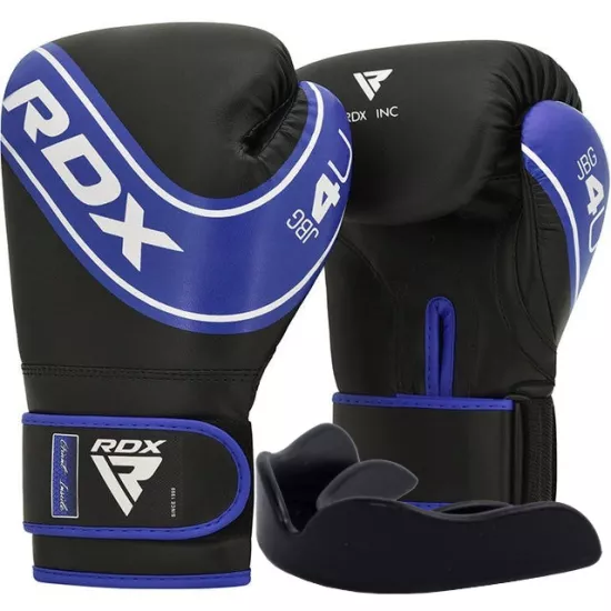 Боксерские перчатки RDX 4B Robo Kids Blue/Black 6 унций
